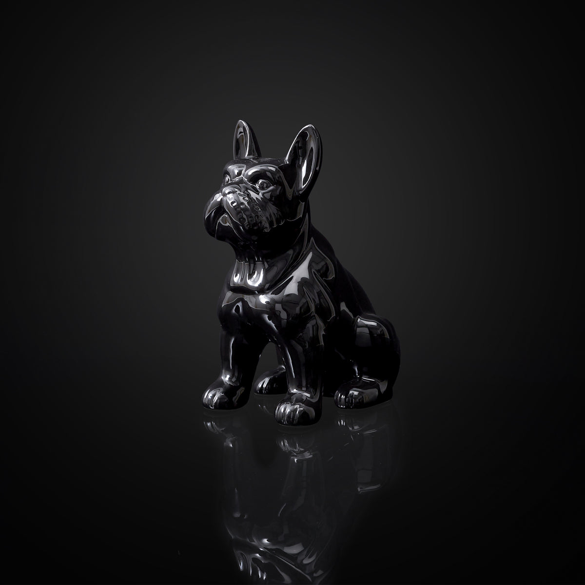 Bulldog Ceramique Noir 20Cm