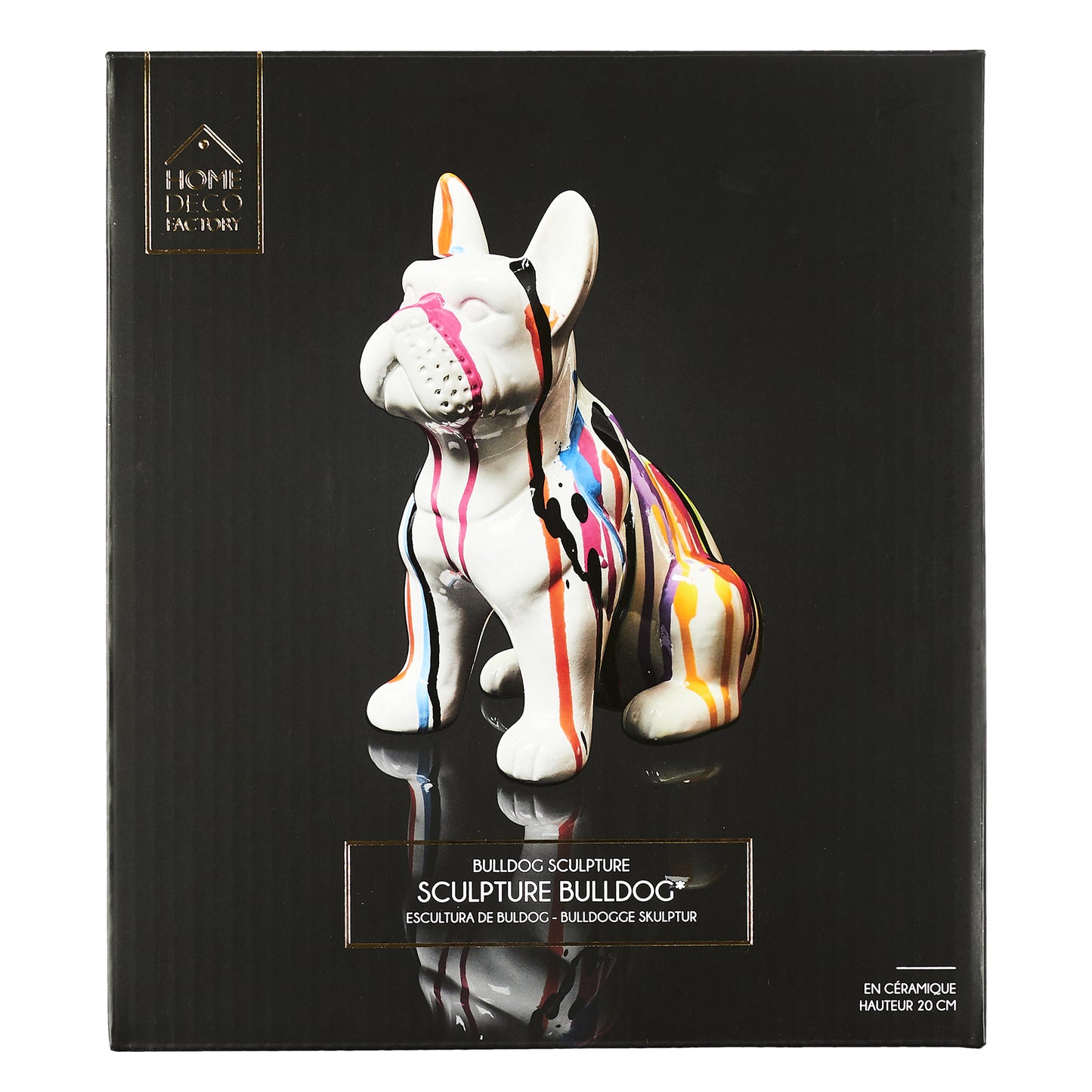 Bulldog Ceramique Coulures 20Cm