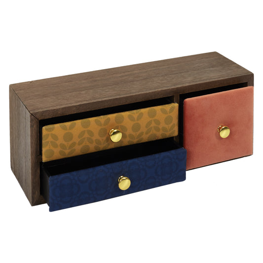 Rangement 3 Tiroirs Velours