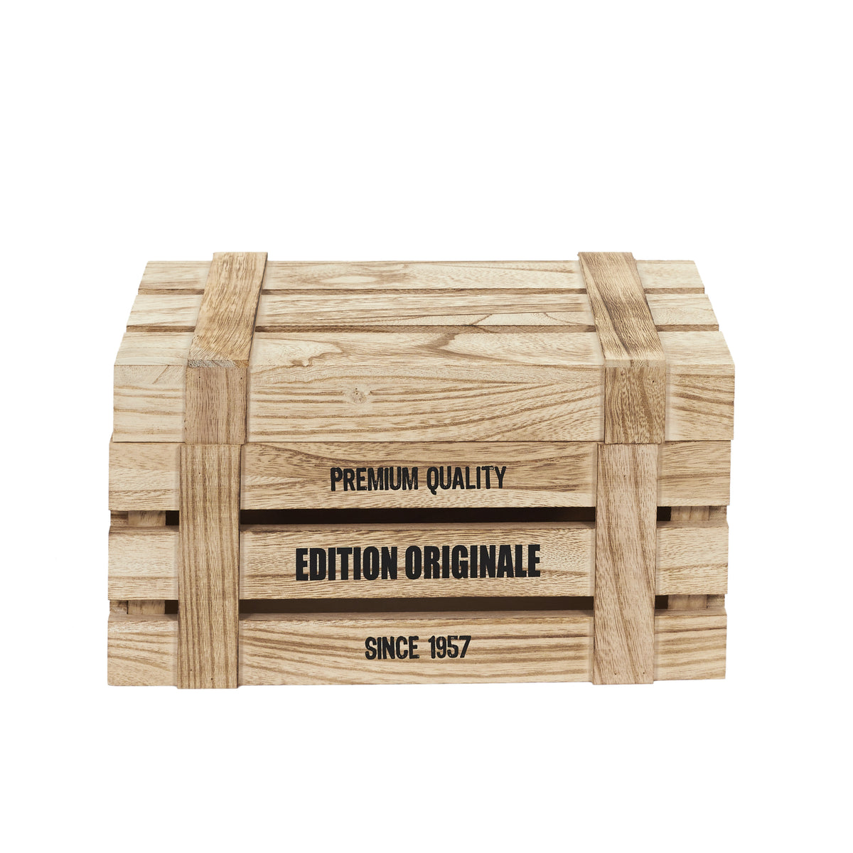 Cagette De Rangement Malle Bois X3