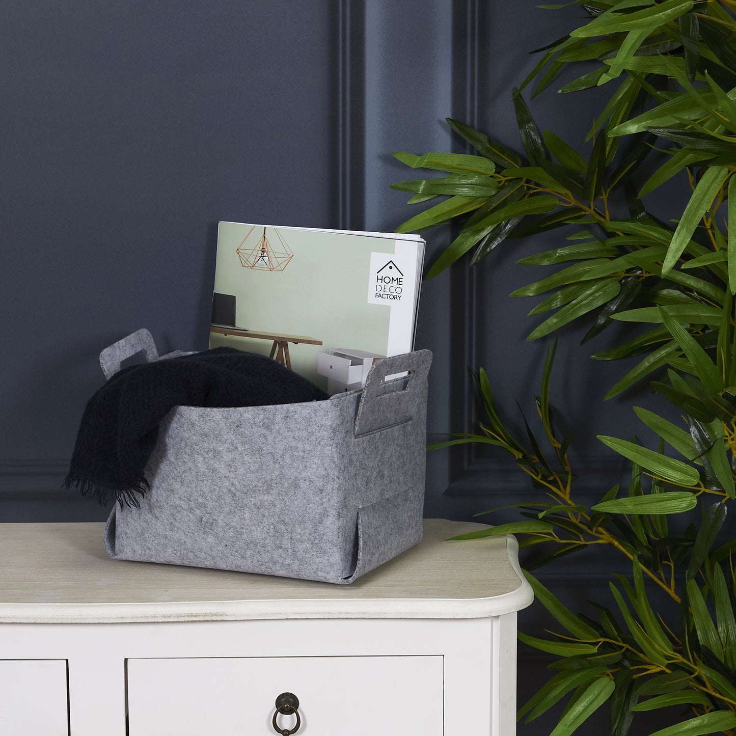 Lot De 3 Rangements En Feutre Pliables