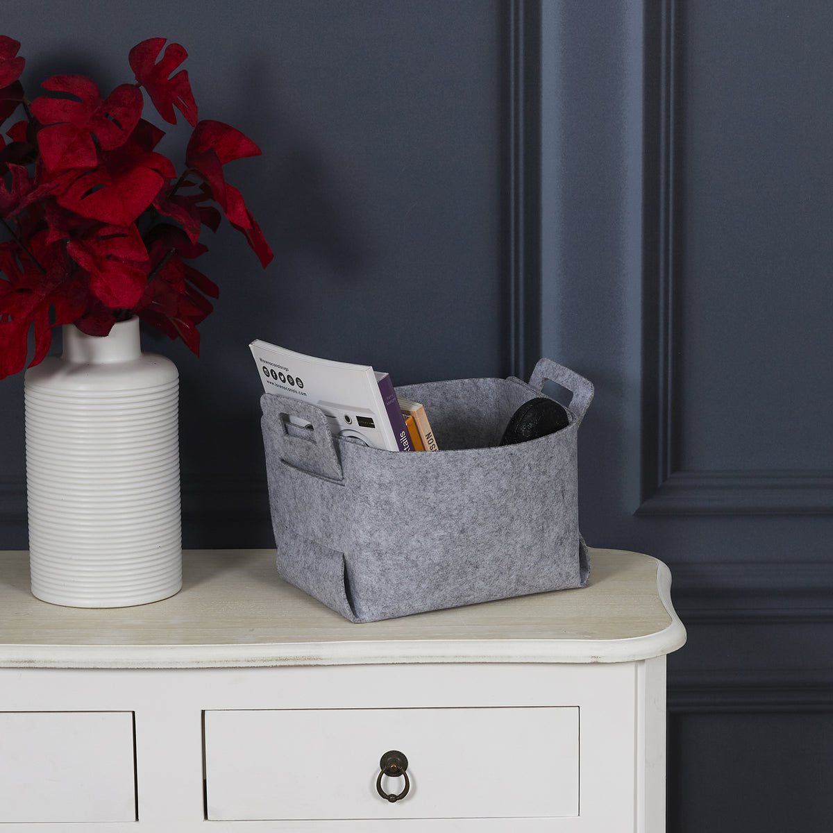 Lot De 3 Rangements En Feutre Pliables