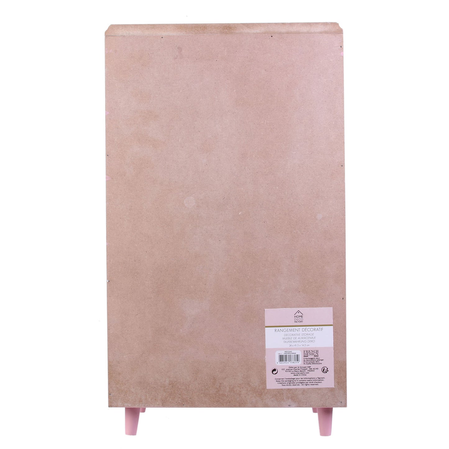 Rangement Deco Avec Etagere Rose 24X40X14.5Cm