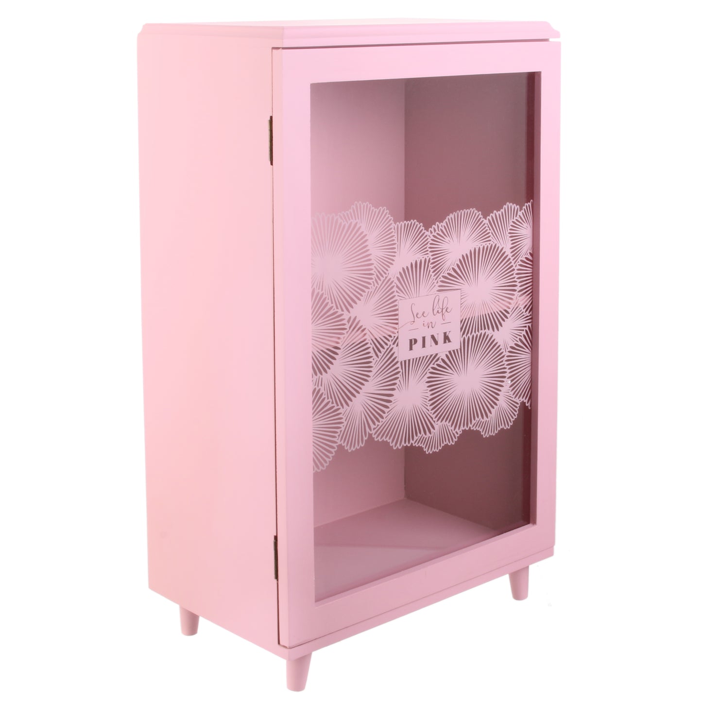 Rangement Deco Avec Etagere Rose 24X40X14.5Cm
