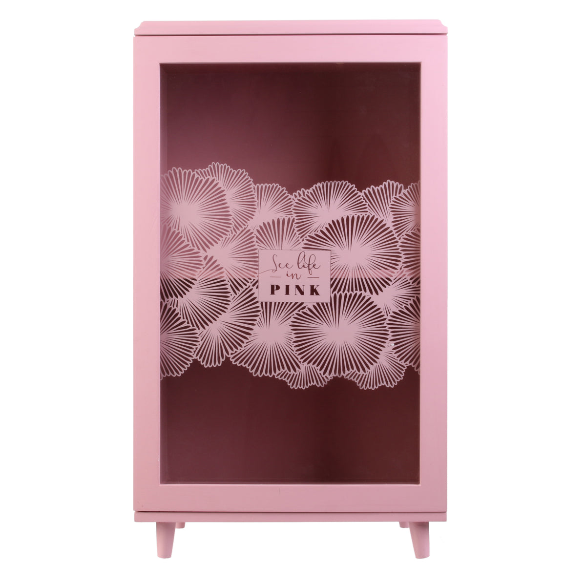 Rangement Deco Avec Etagere Rose 24X40X14.5Cm