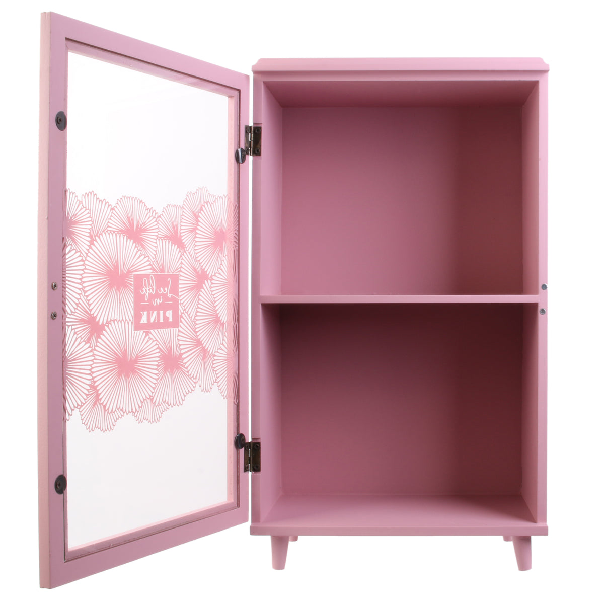 Rangement Deco Avec Etagere Rose 24X40X14.5Cm