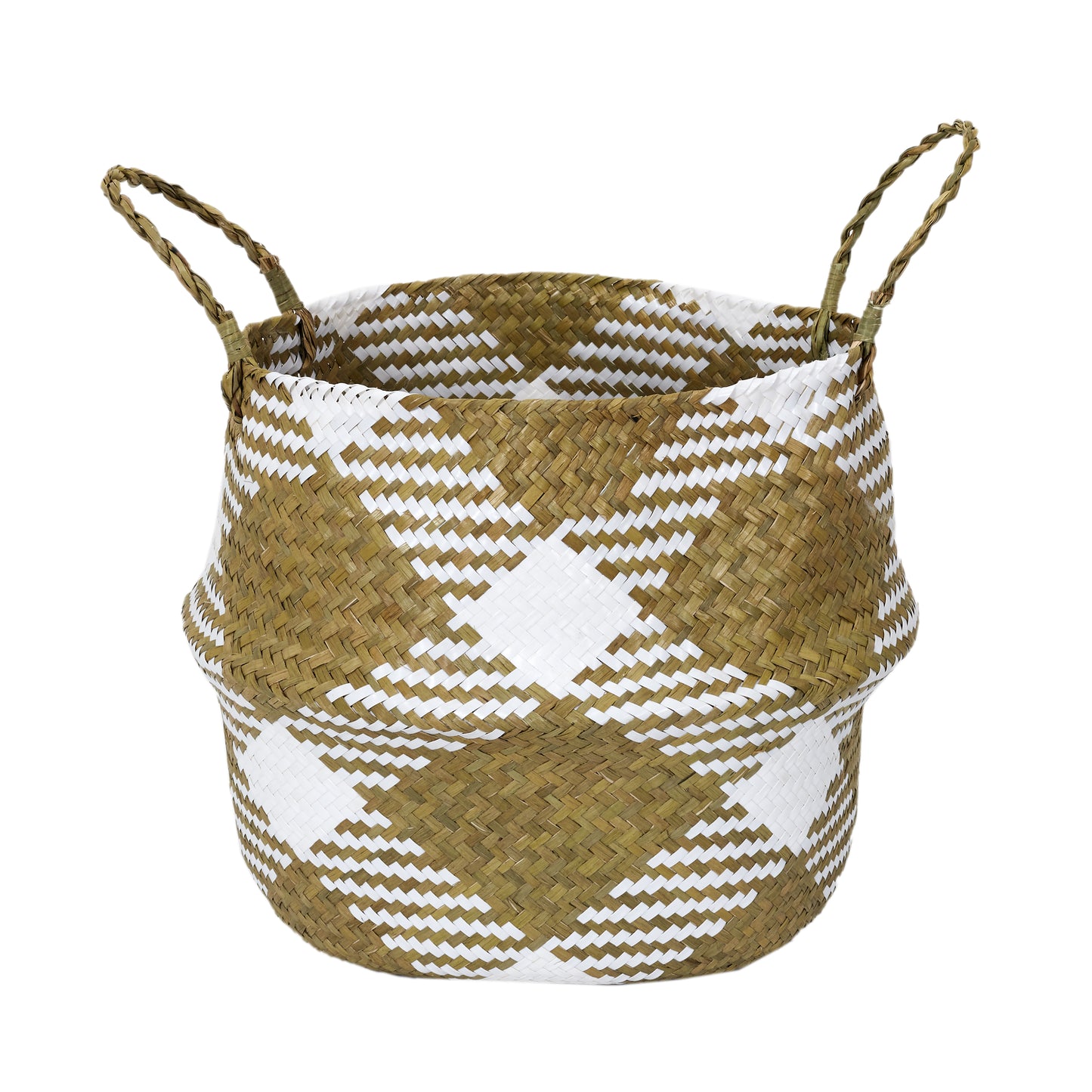 Panier De Rangement Blanc Et Naturel