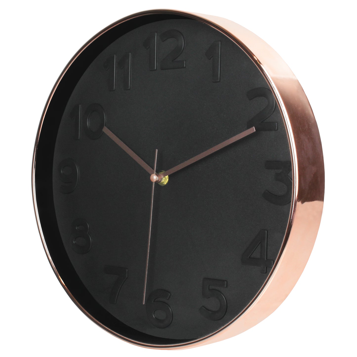 Horloge Ronde 30.5Cm Noire Cuivree