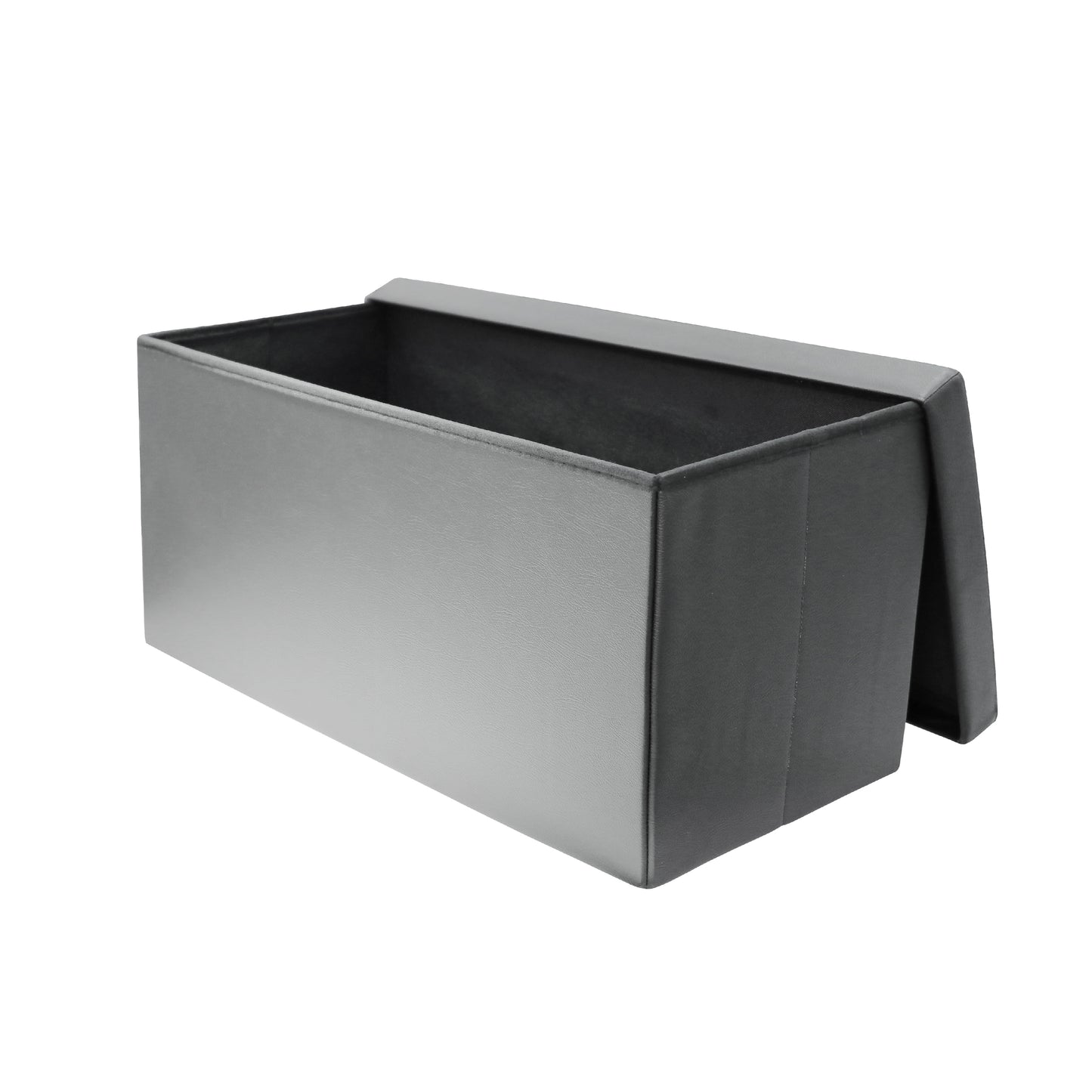 Coffre Banc Pliable Pu Gris