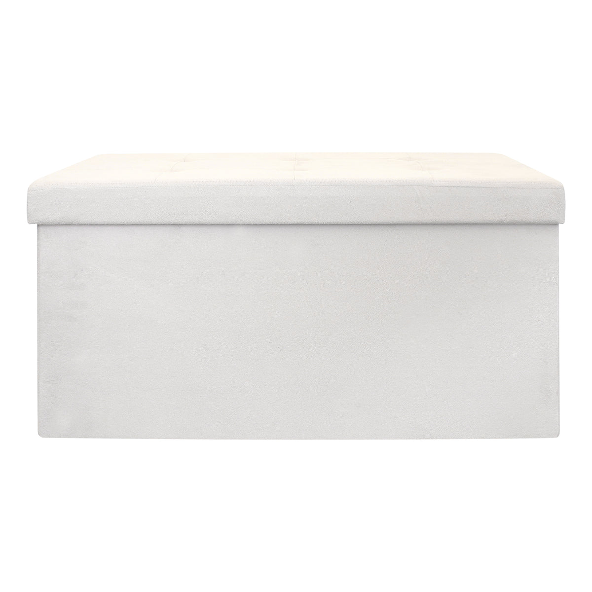 Coffre Banc Pliable Suedine Beige