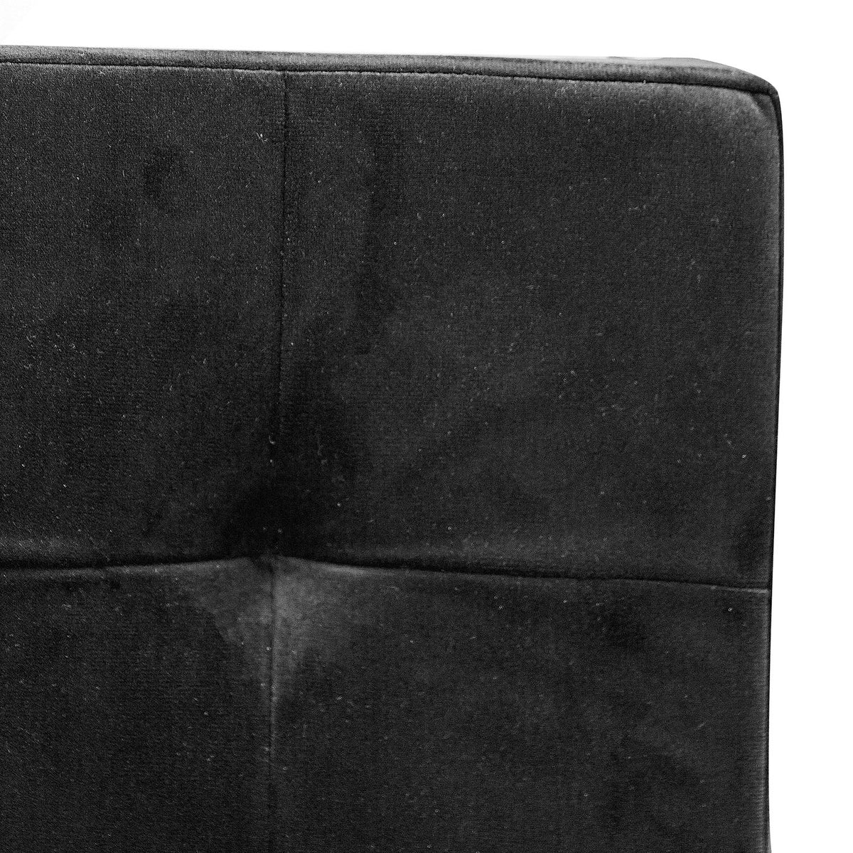 Coffre Pouf Pliable Velours Noir