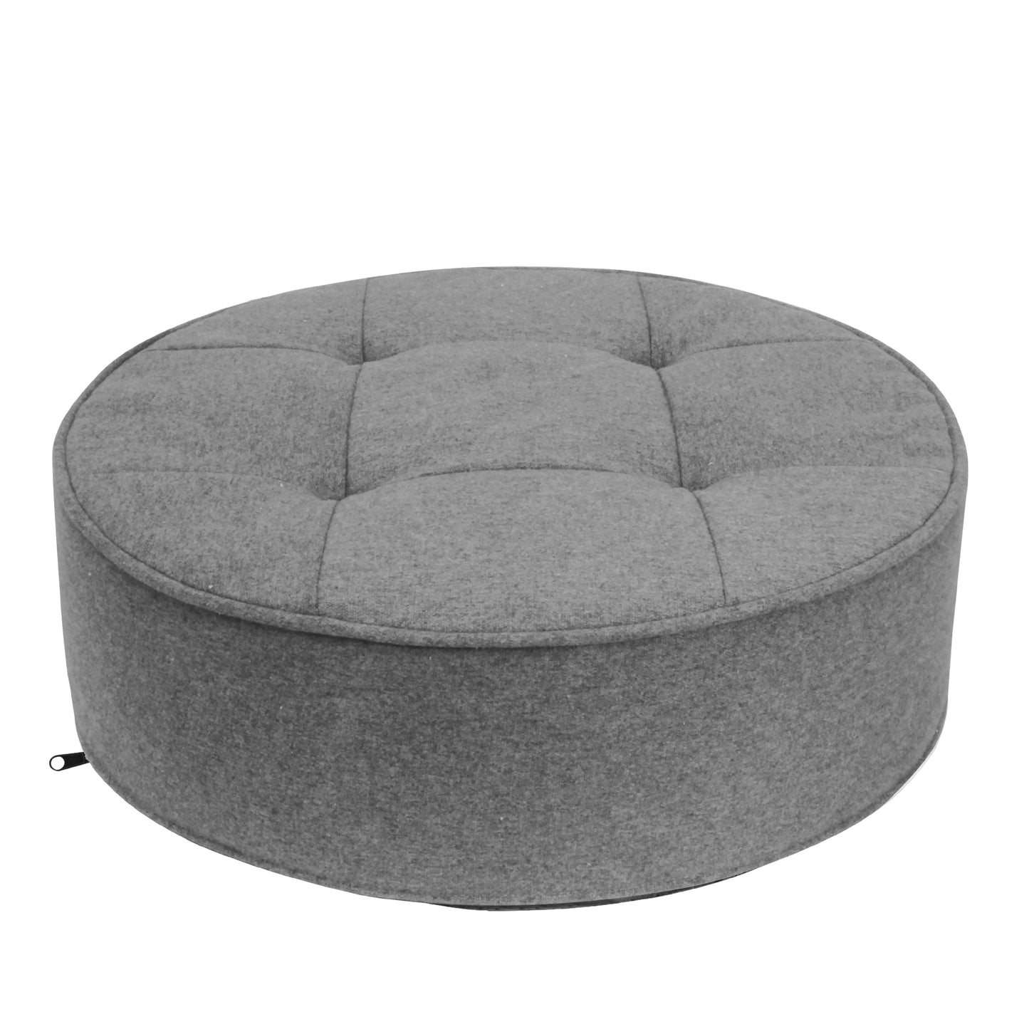 Pouf Rond Gris Fonce 50Cm