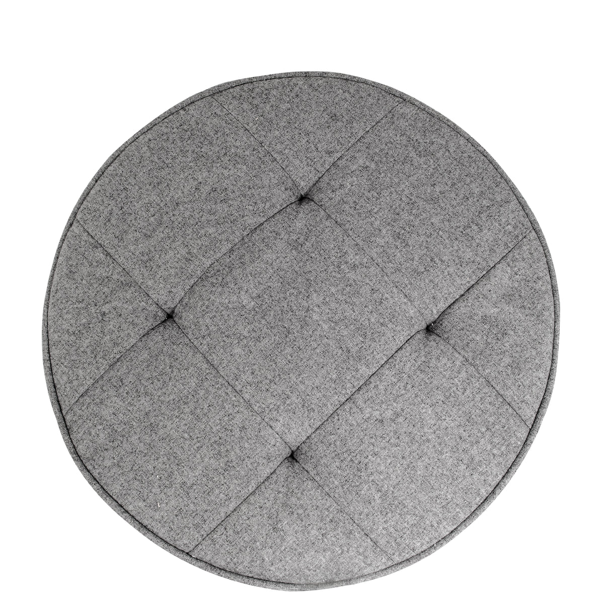Pouf Rond Gris Fonce 50Cm