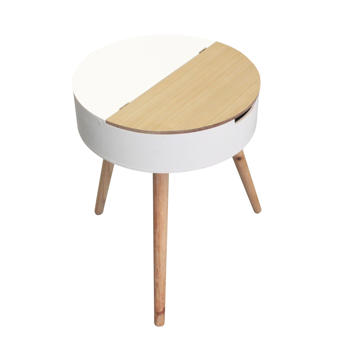 Table Coffre Blanc Bois