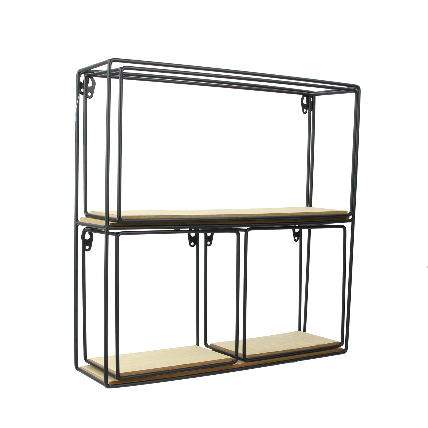 Etagere 4 Pieces Bois Metal 38X38X10Cm
