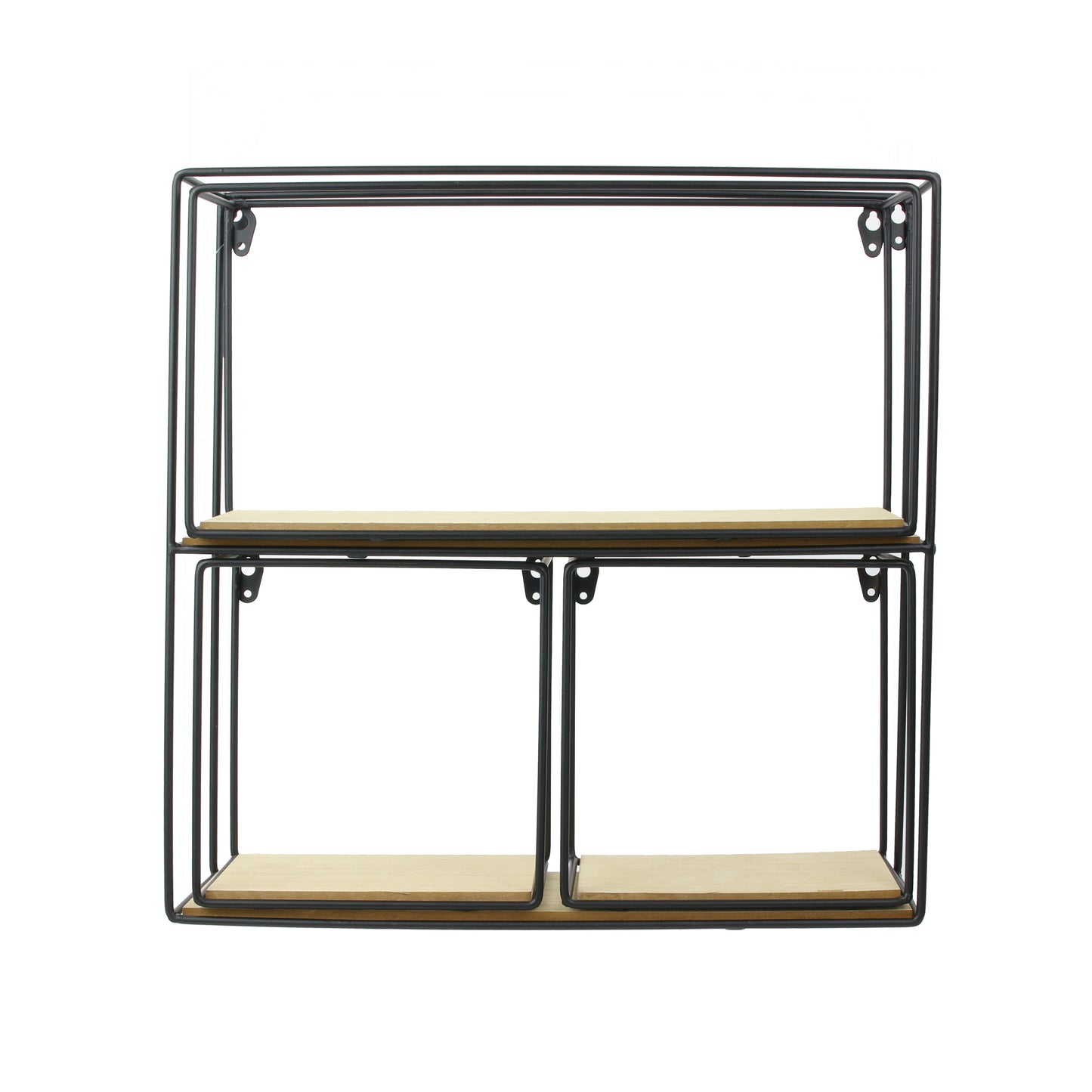 Etagere 4 Pieces Bois Metal 38X38X10Cm