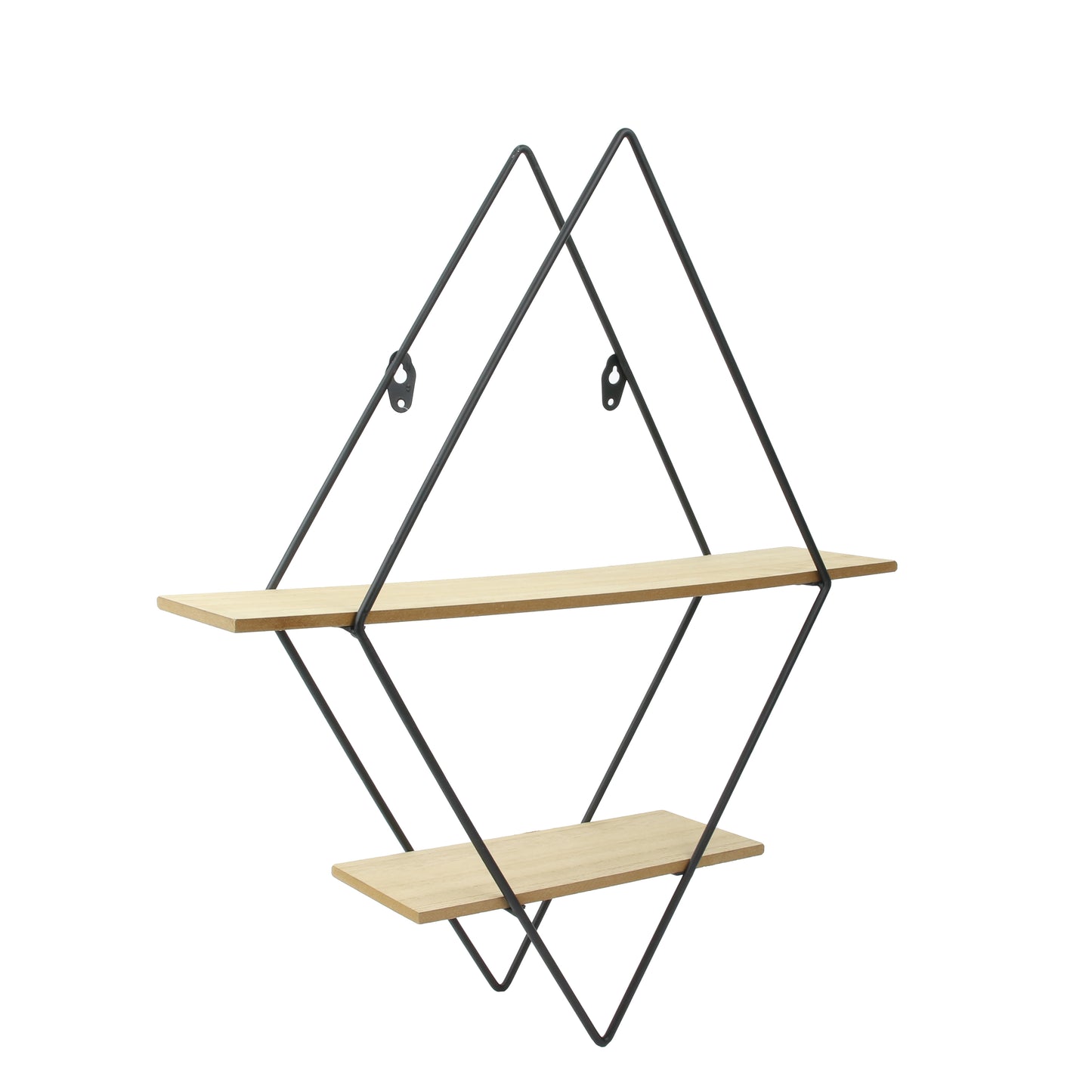 Etagere Bois Metal Losanges 40X10X46Cm