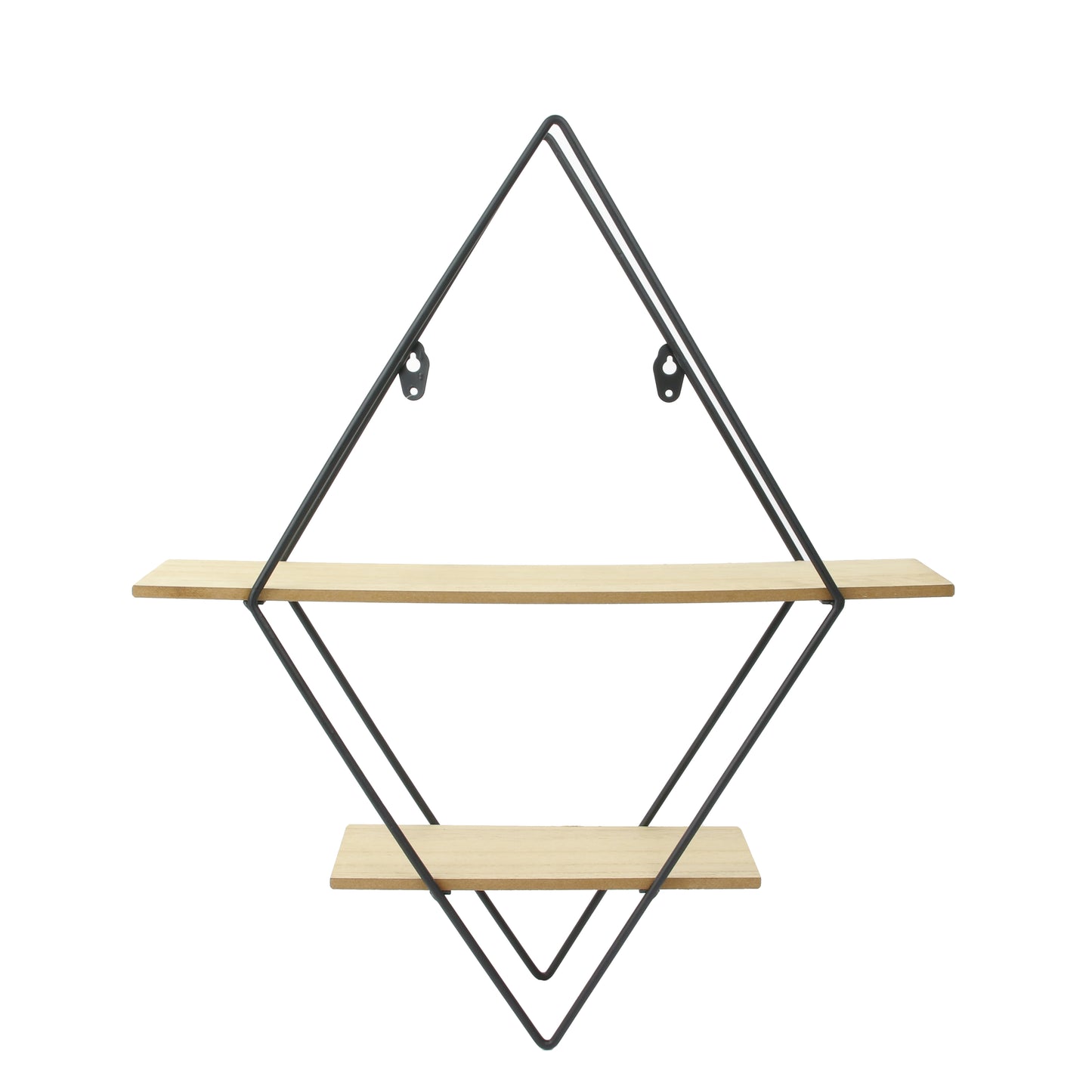 Etagere Bois Metal Losanges 40X10X46Cm