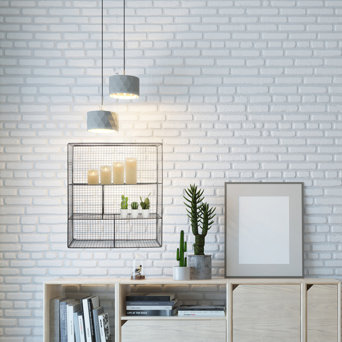 Etagere Grillage Metal 50X15X60Cm