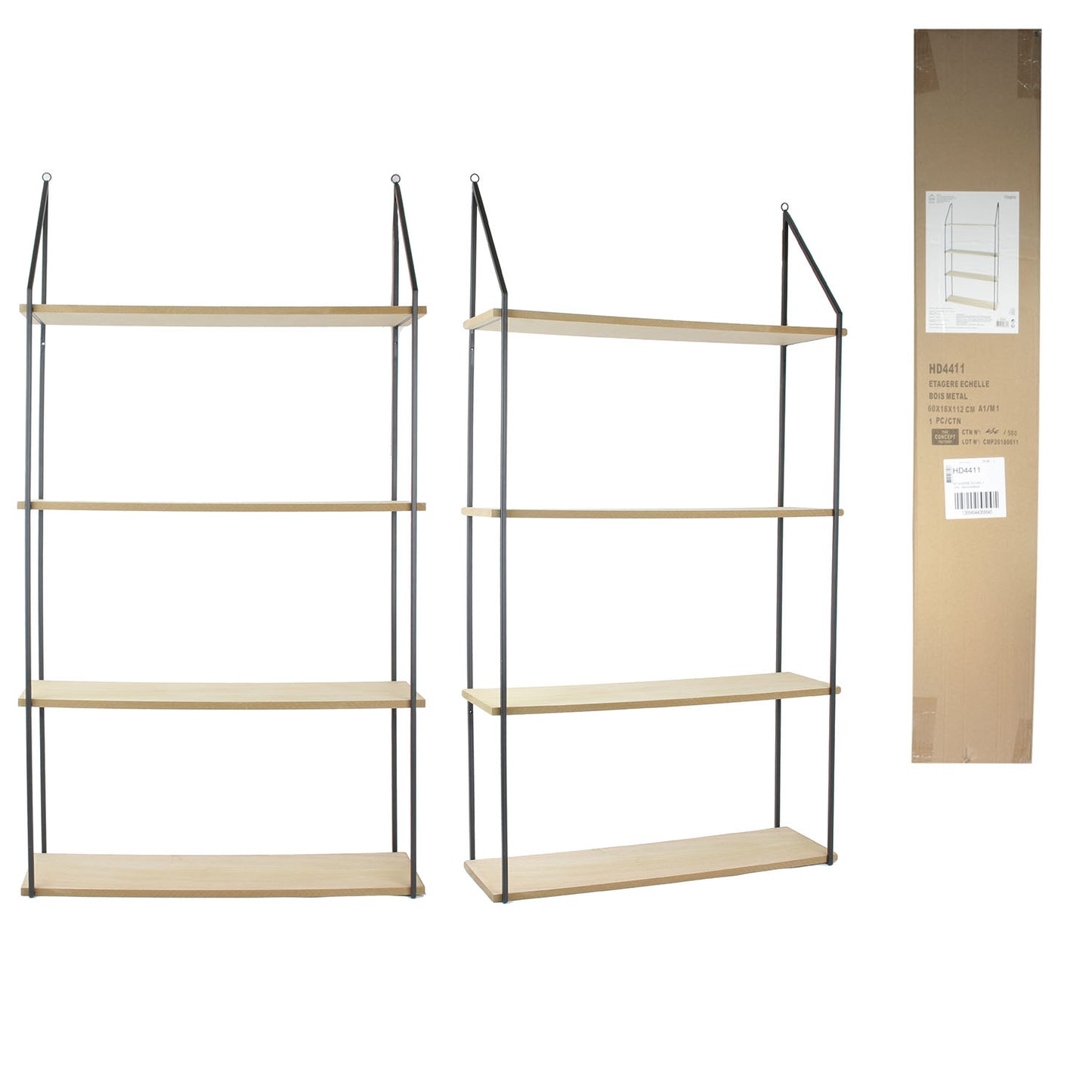 Etagere Echelle 4 Plateaux 112X18X60Cm