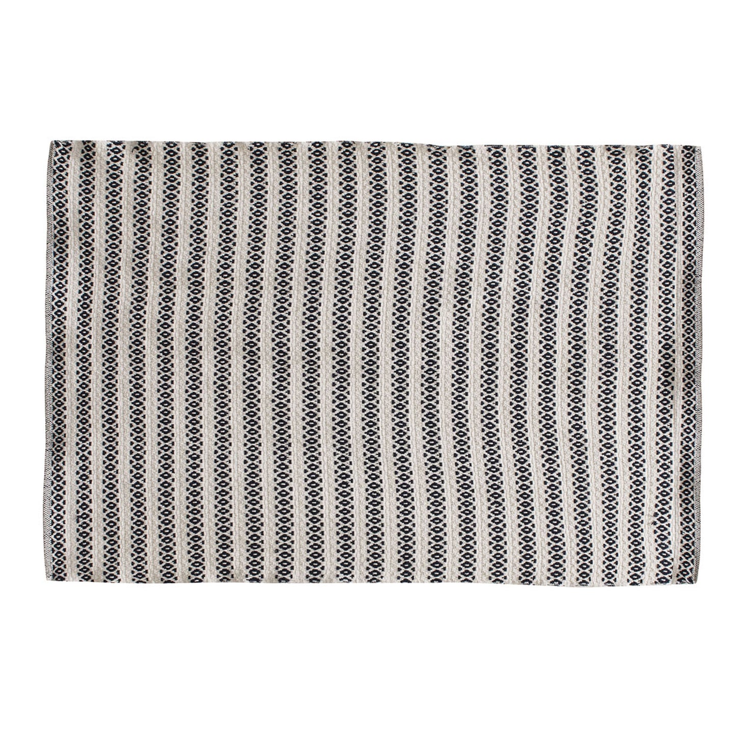 Tapis Beige Motifs Bleu 120X170Cm