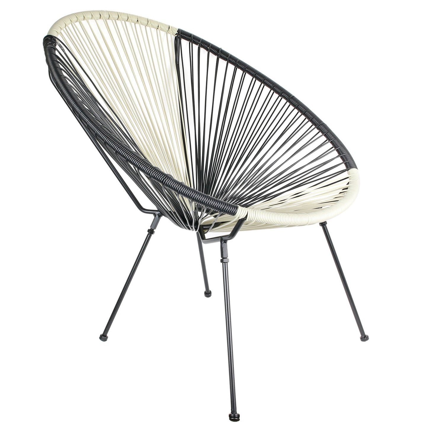 Chaise Mexico Beige Et Noir