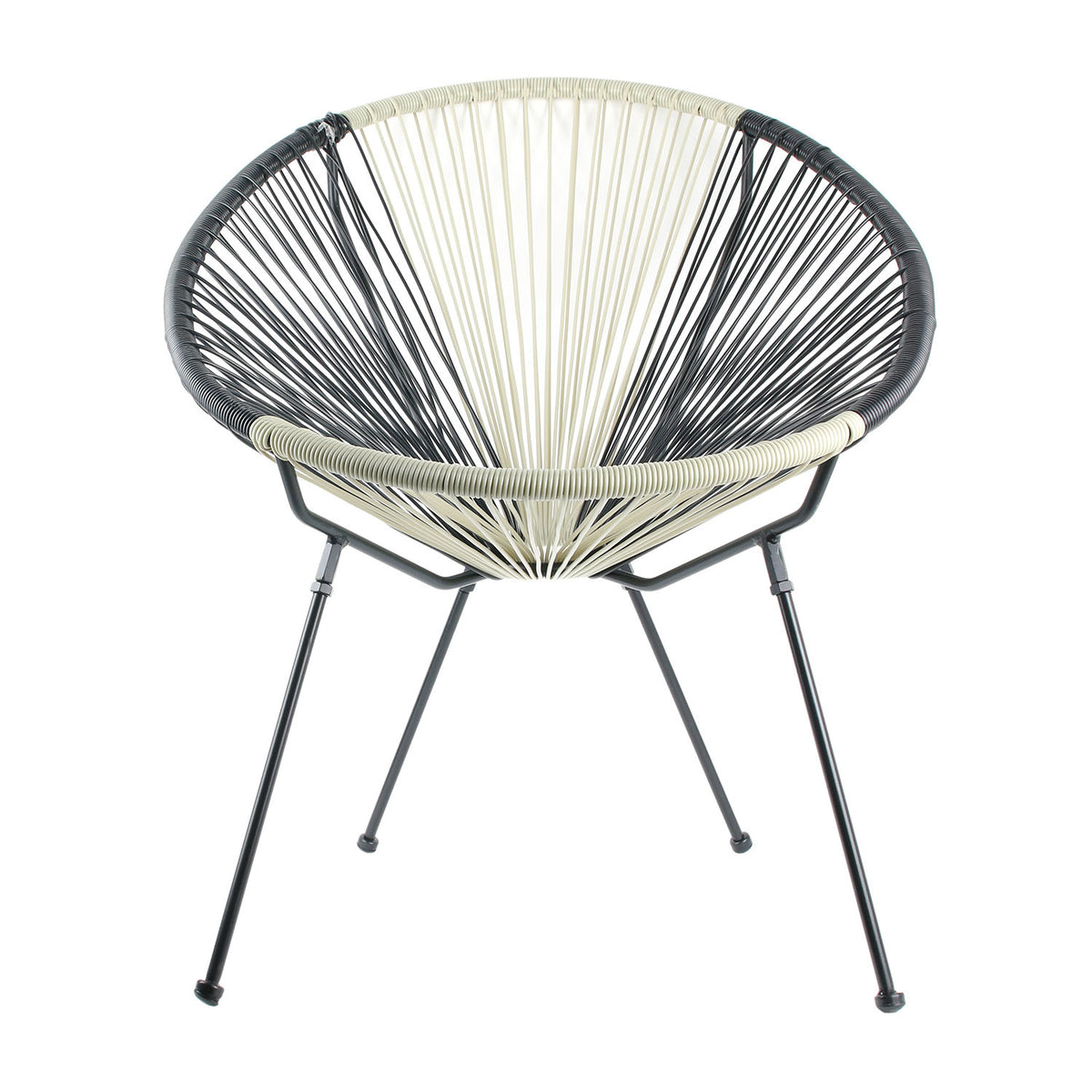 Chaise Mexico Beige Et Noir