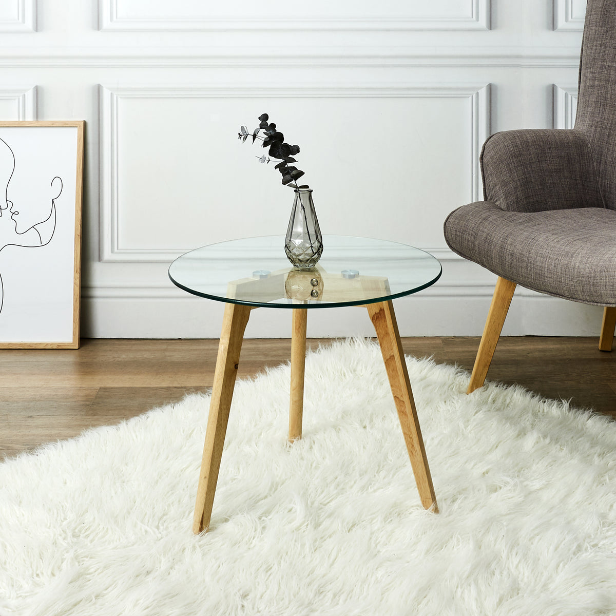 Table Basse En Verre D50Xh43Cm