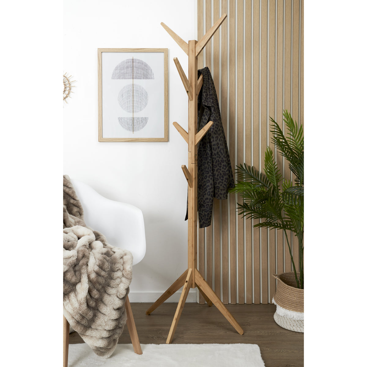 Portemanteau Arbre Bois Naturel