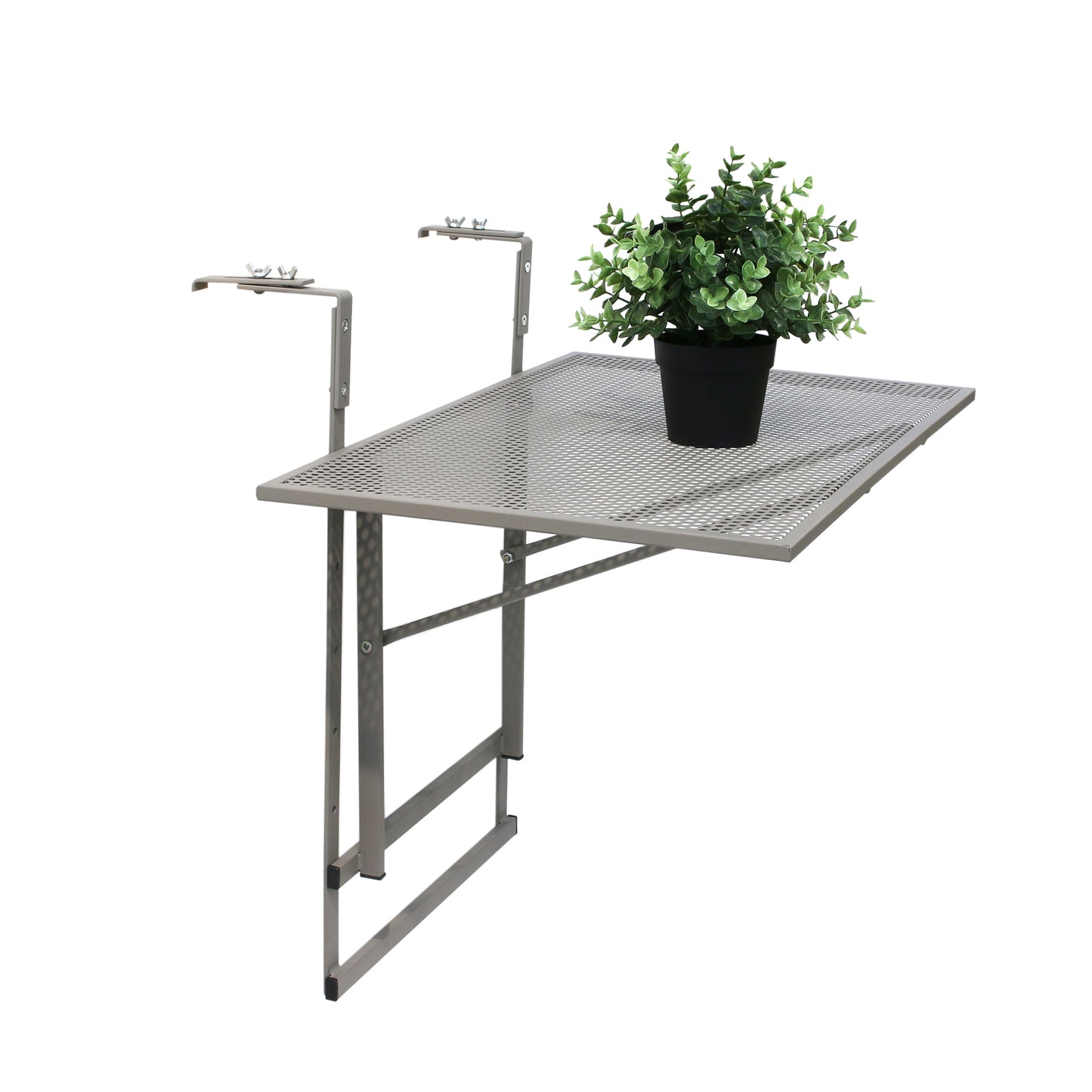 Table De Balcon Pliable Taupe 60.5X40.5X50Cm
