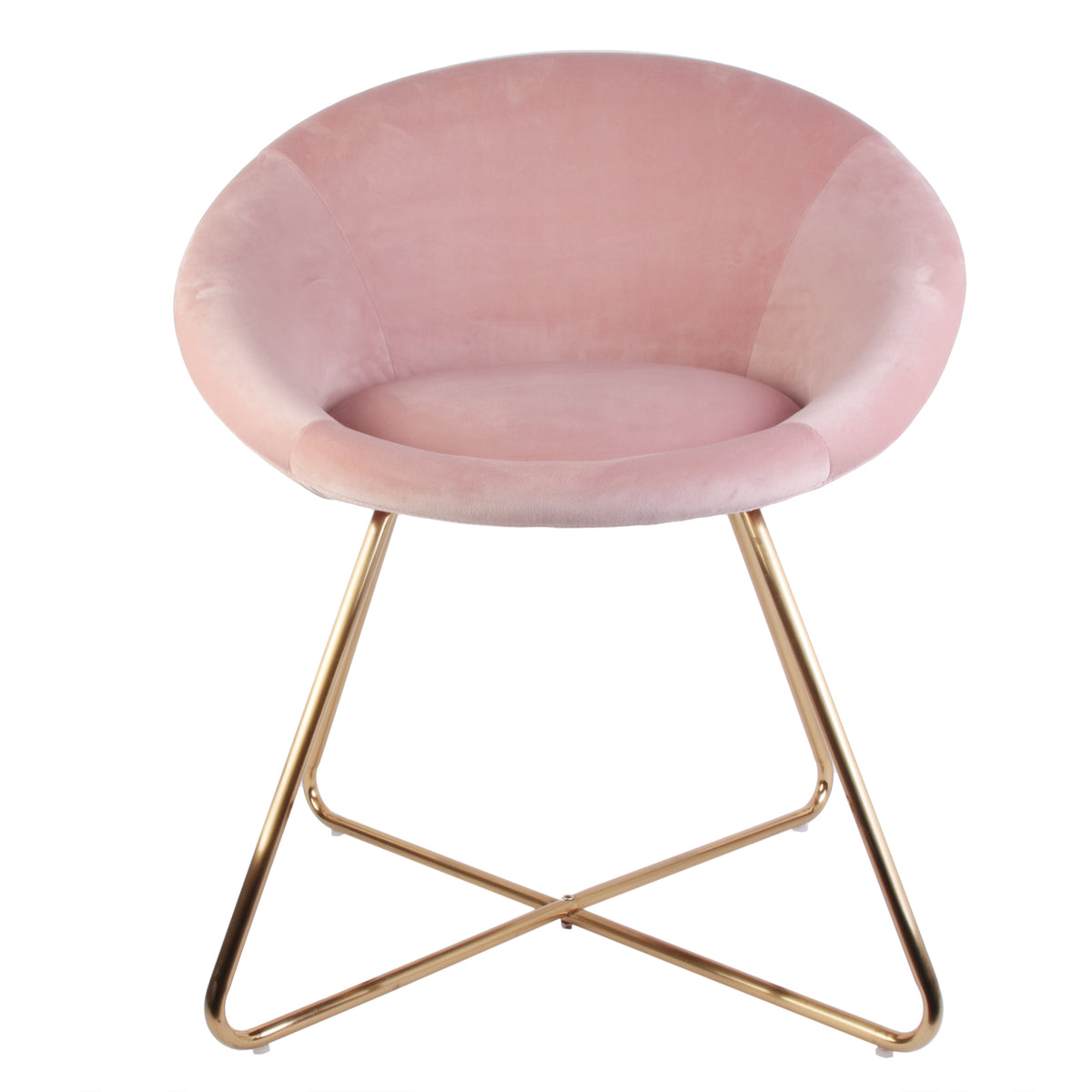 Fauteuil Karl Velours Rose