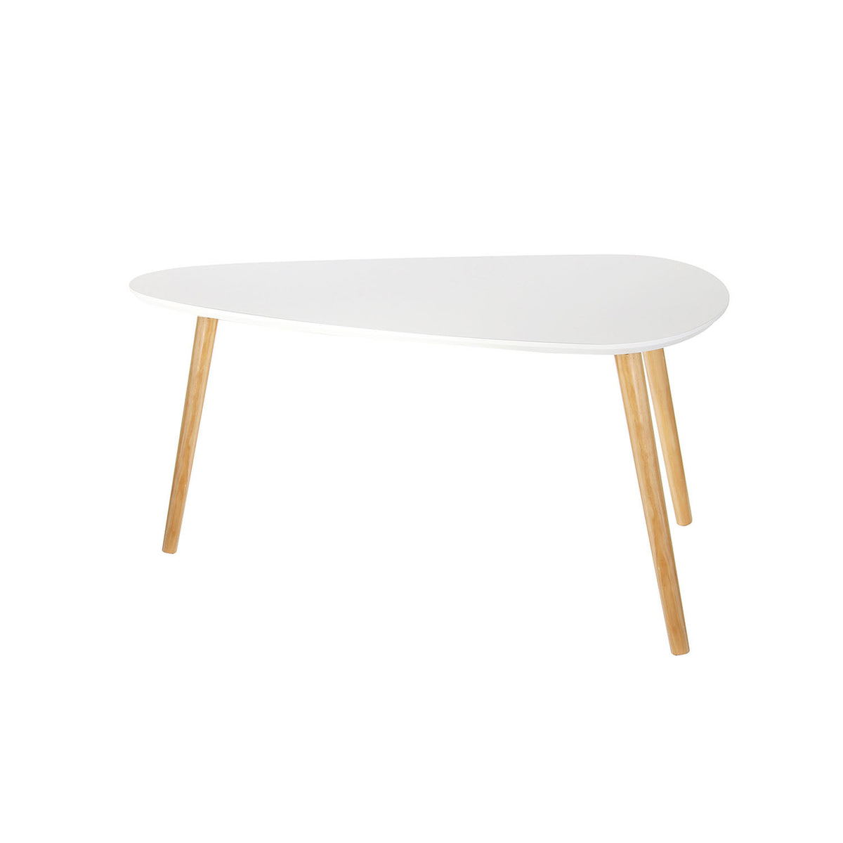 Table Gigogne Bois Galet Blanc X2