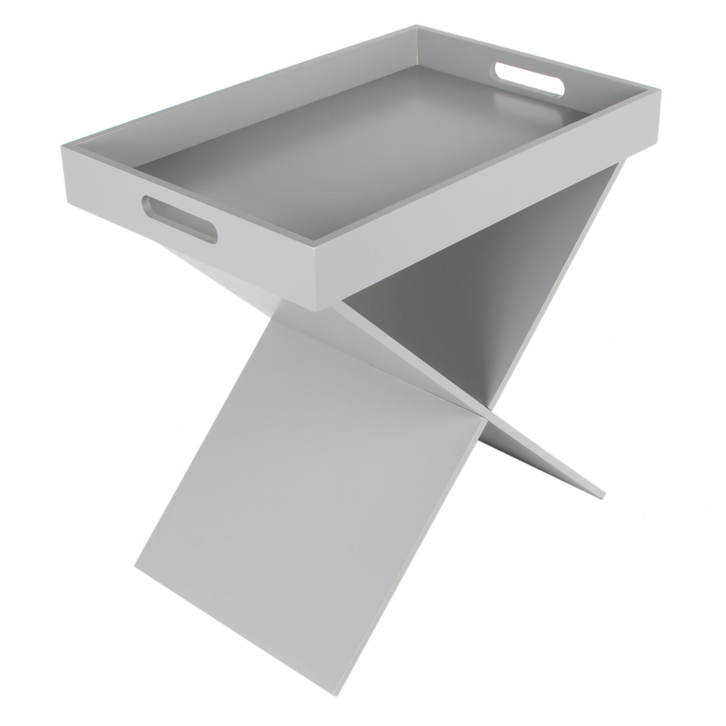 Table D Appoint Plateau Amovible Gris