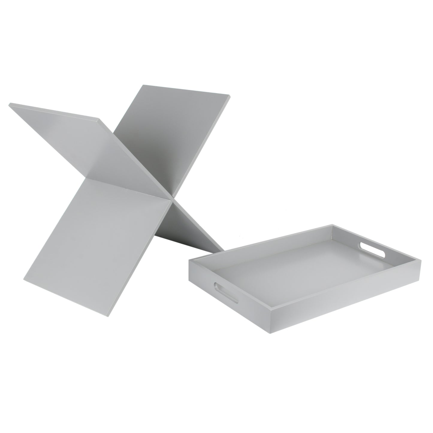 Table D Appoint Plateau Amovible Gris