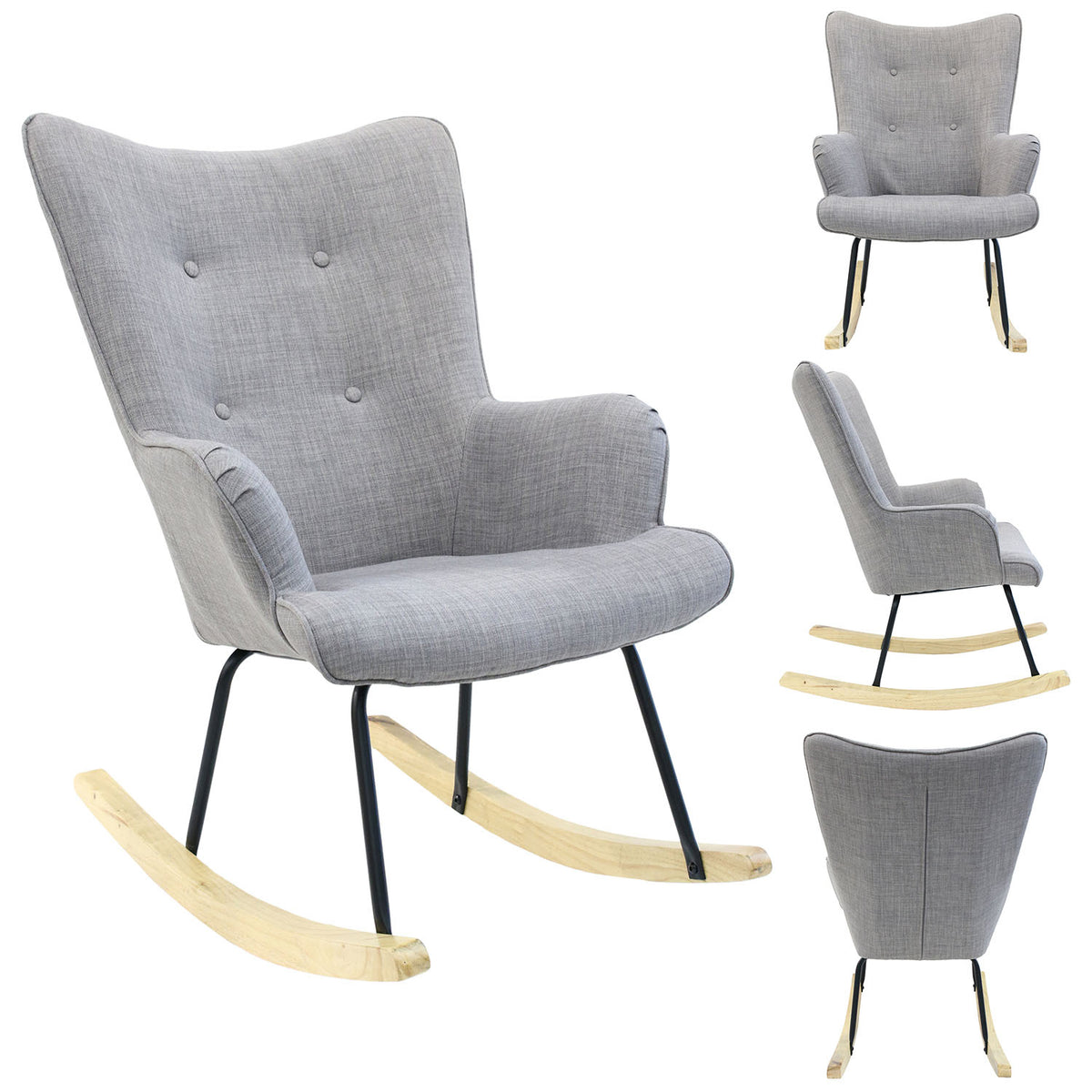 Fauteuil Helsinki A Bascule Gris