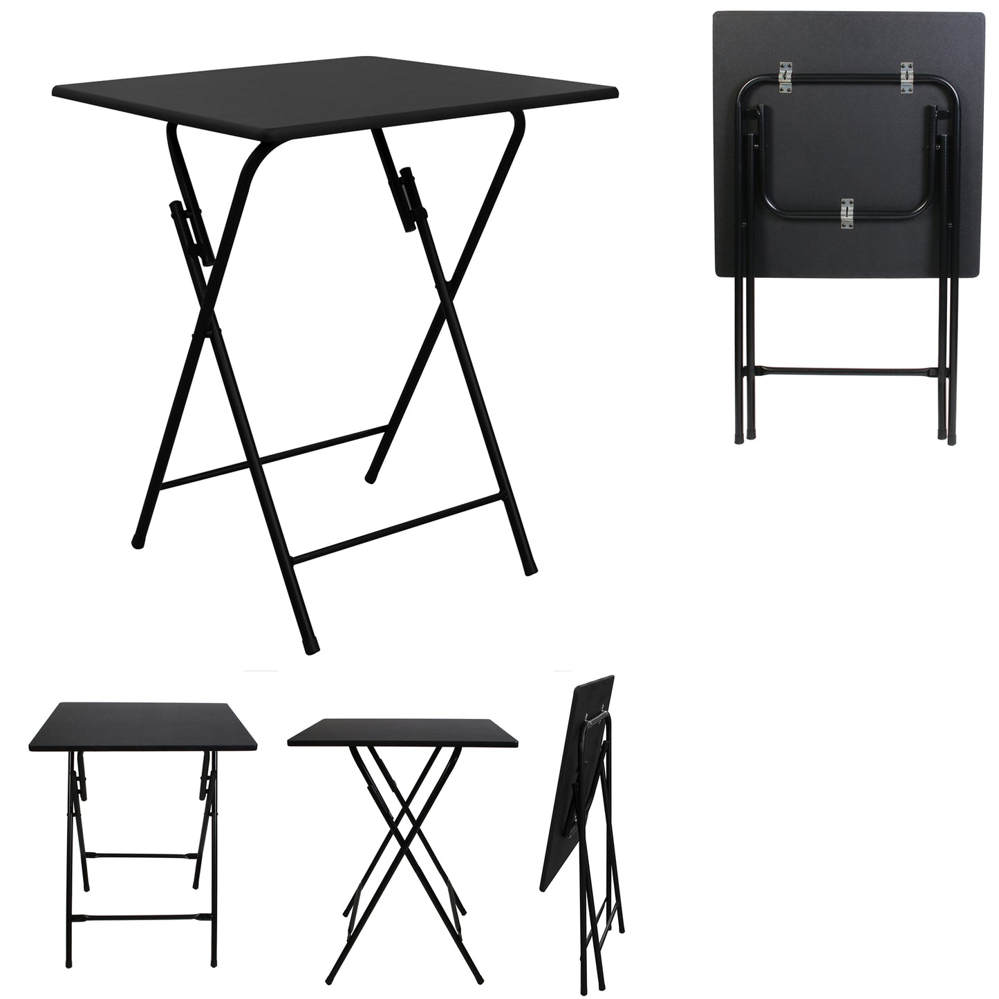 Table Pliable Noir Ulm 60X60Cm