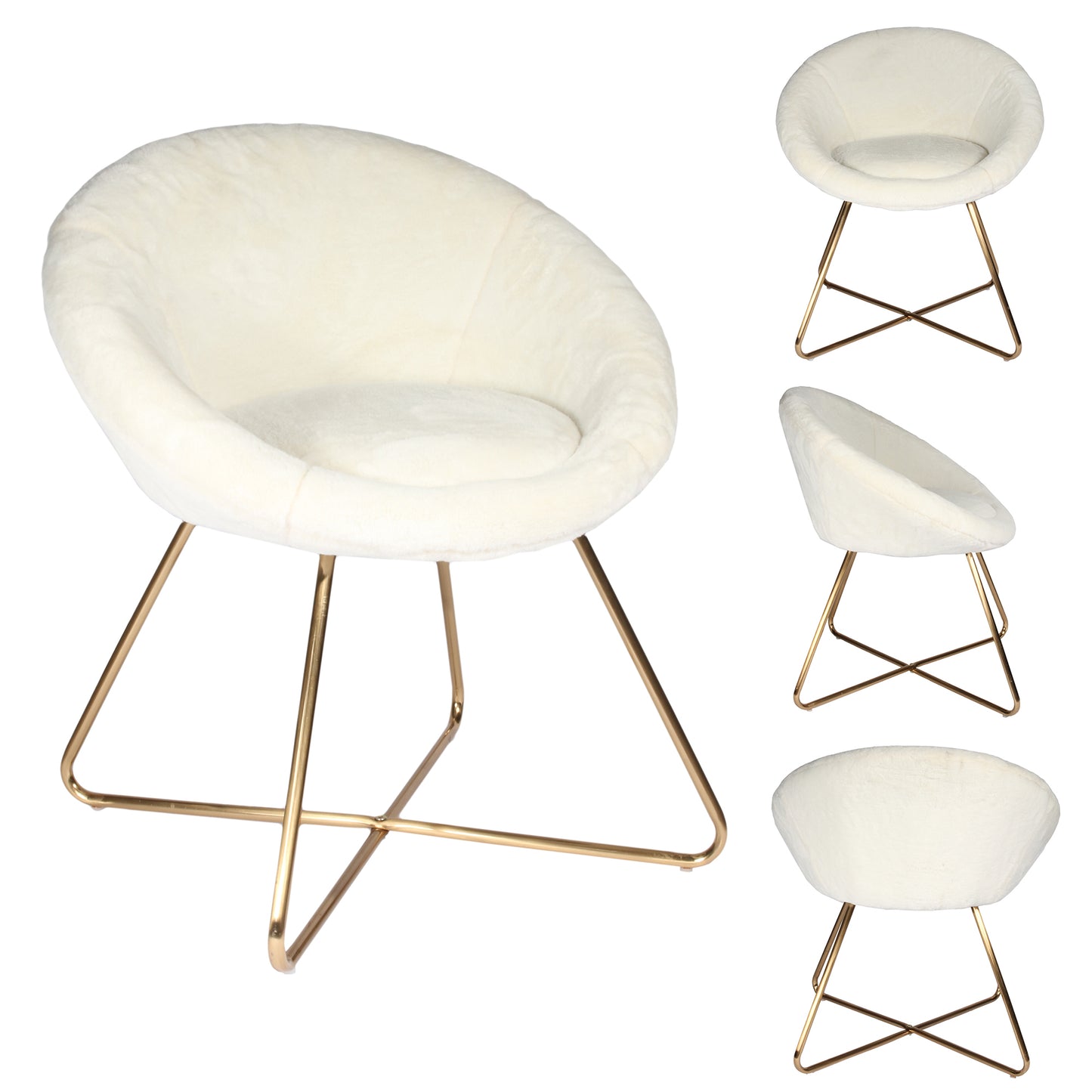 Fauteuil Imitation Fourrure Aurea