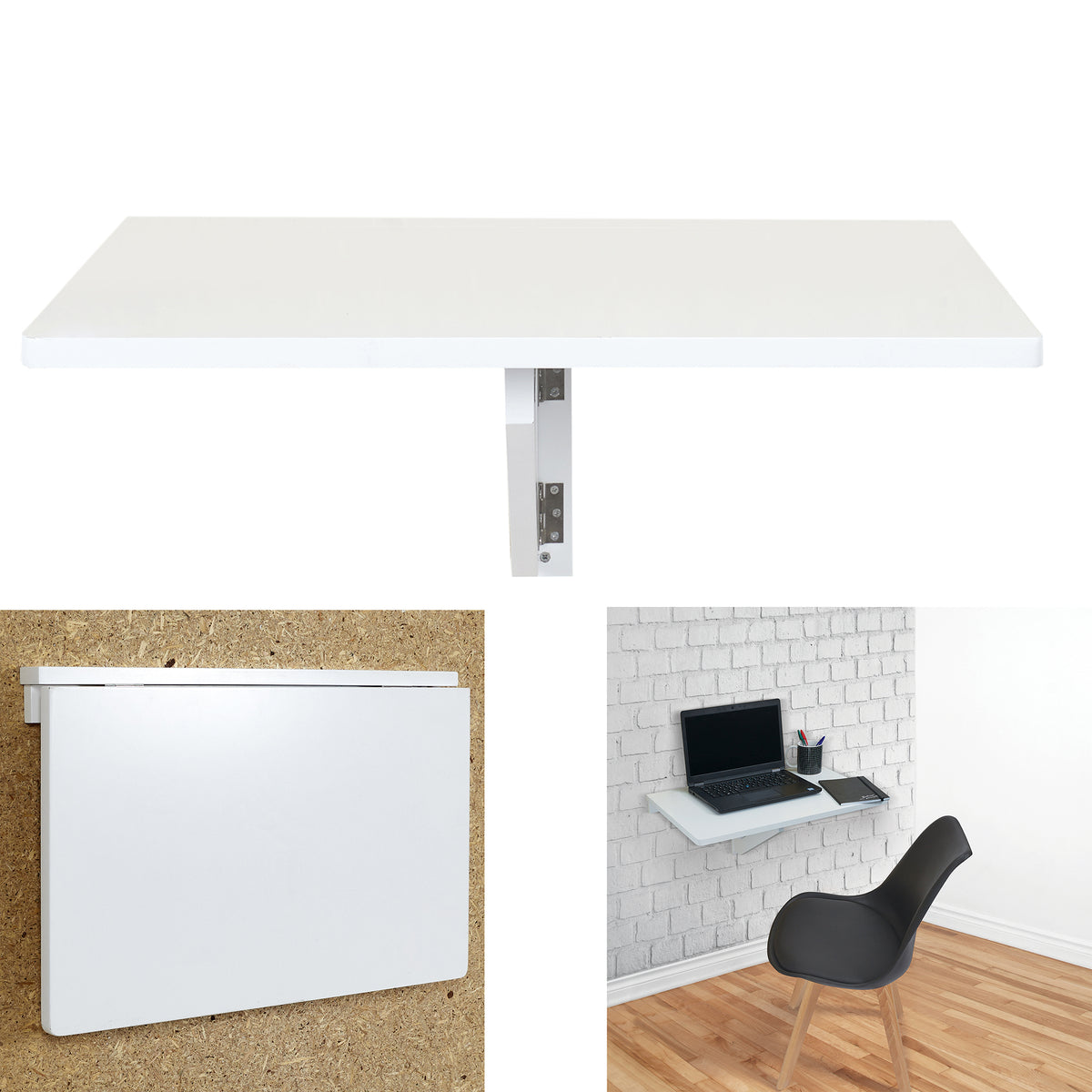 Table Murale Pliante Blanc Mila
