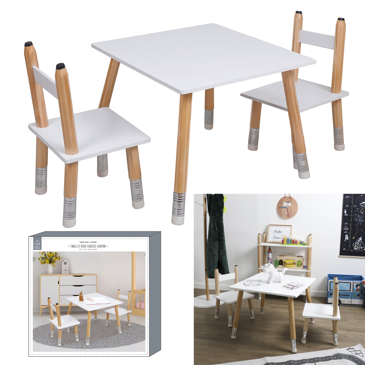 Table Et 2 Chaises Crayon