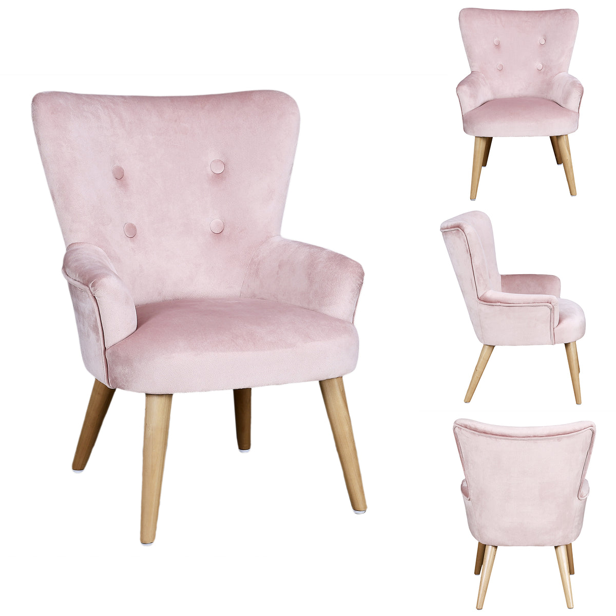 Fauteuil Helsinki Enfant Rose