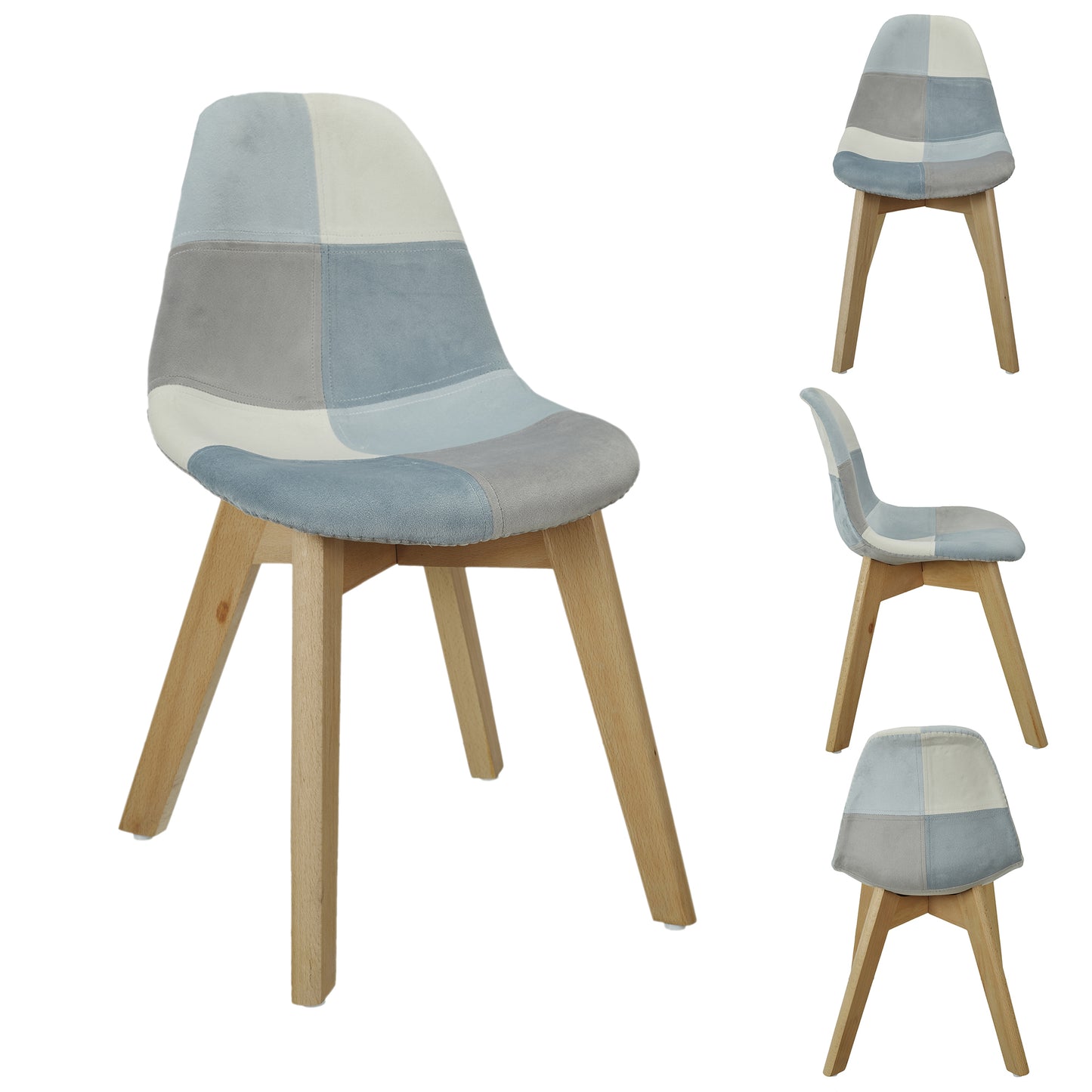 Chaise Patchwork Enfant Leonie Bleu