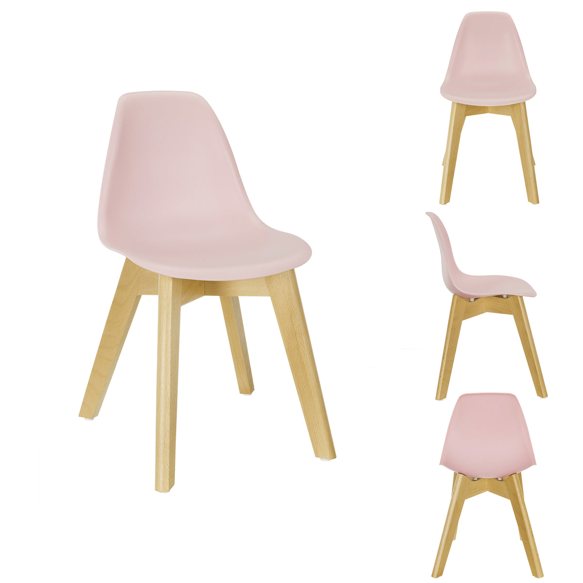 Chaise Scandinave Enfant Coque Pp Rose
