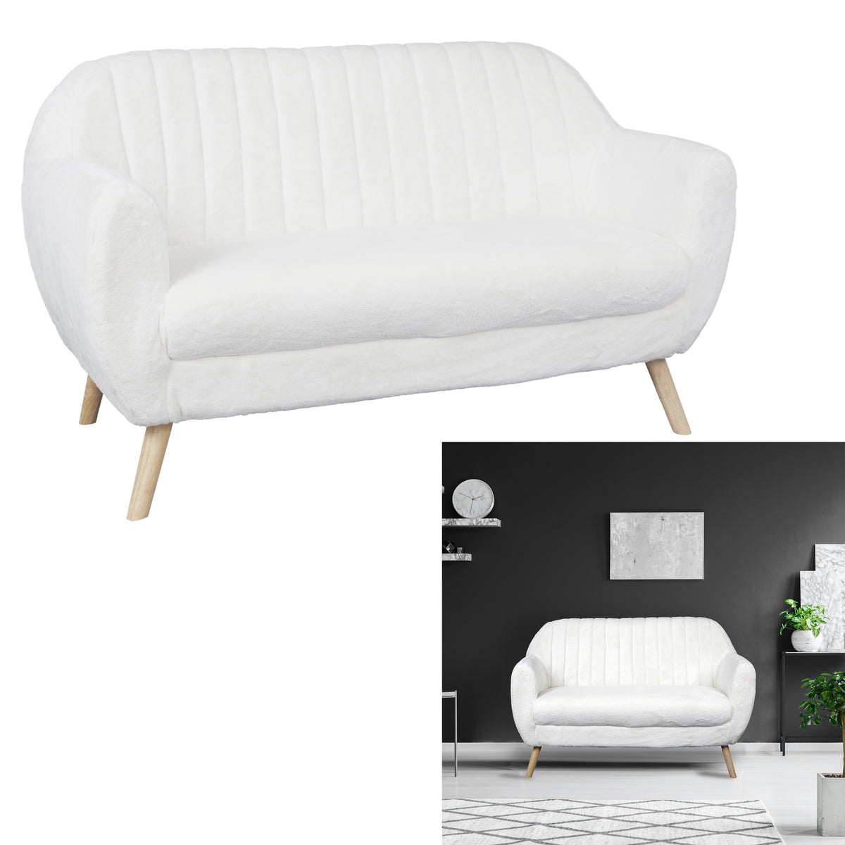 Canape Imitation Fourrure Aurea