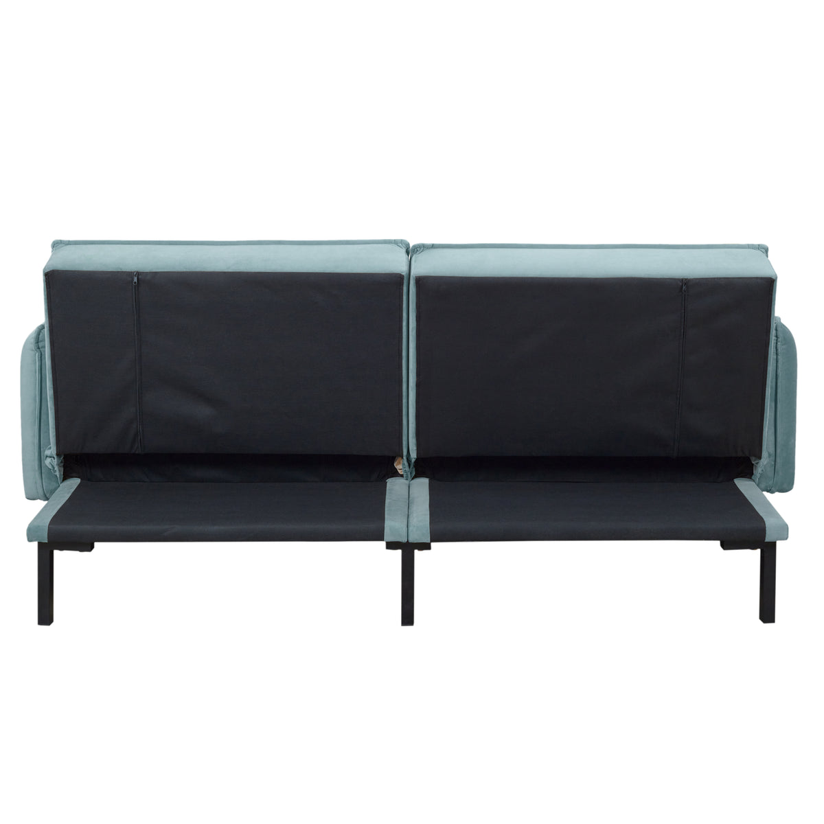 Canape Convertible Velours Vert De Gris