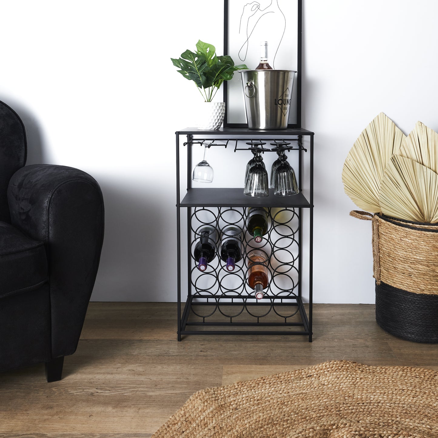 Desserte Metal Porte Bouteille