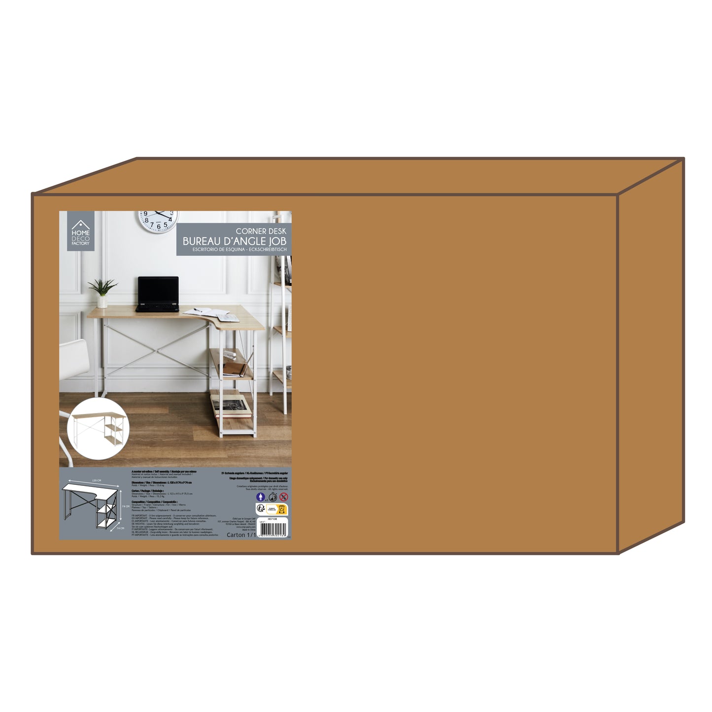 Bureau D Angle Job Blanc