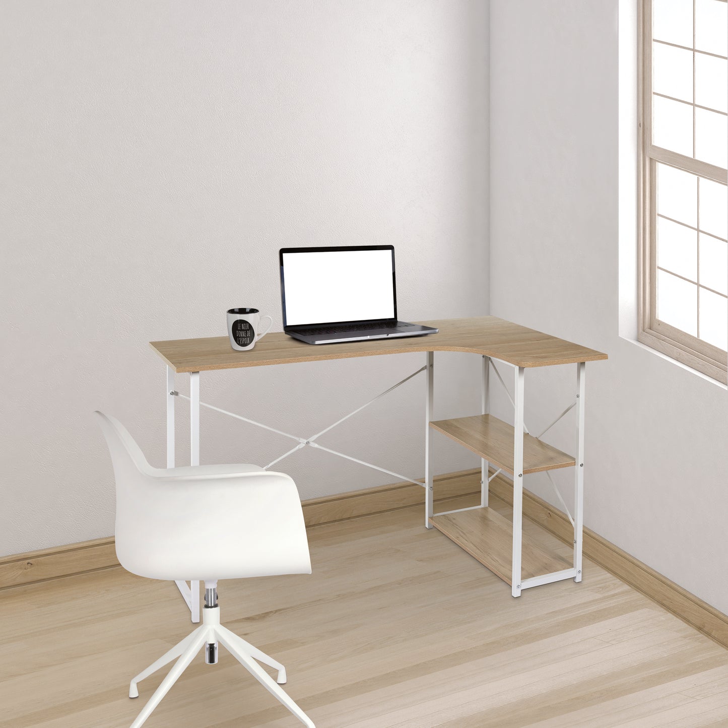 Bureau D Angle Job Blanc