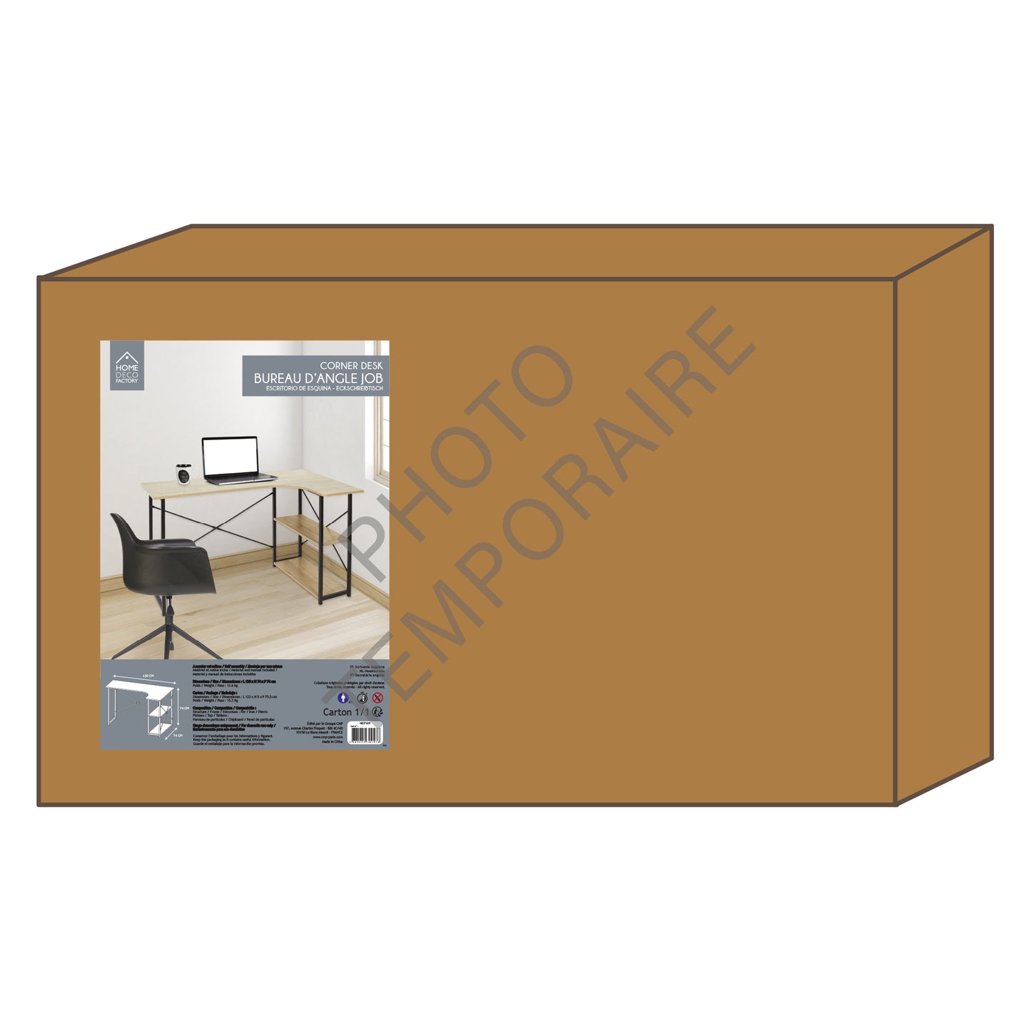 Bureau D Angle Job Noir