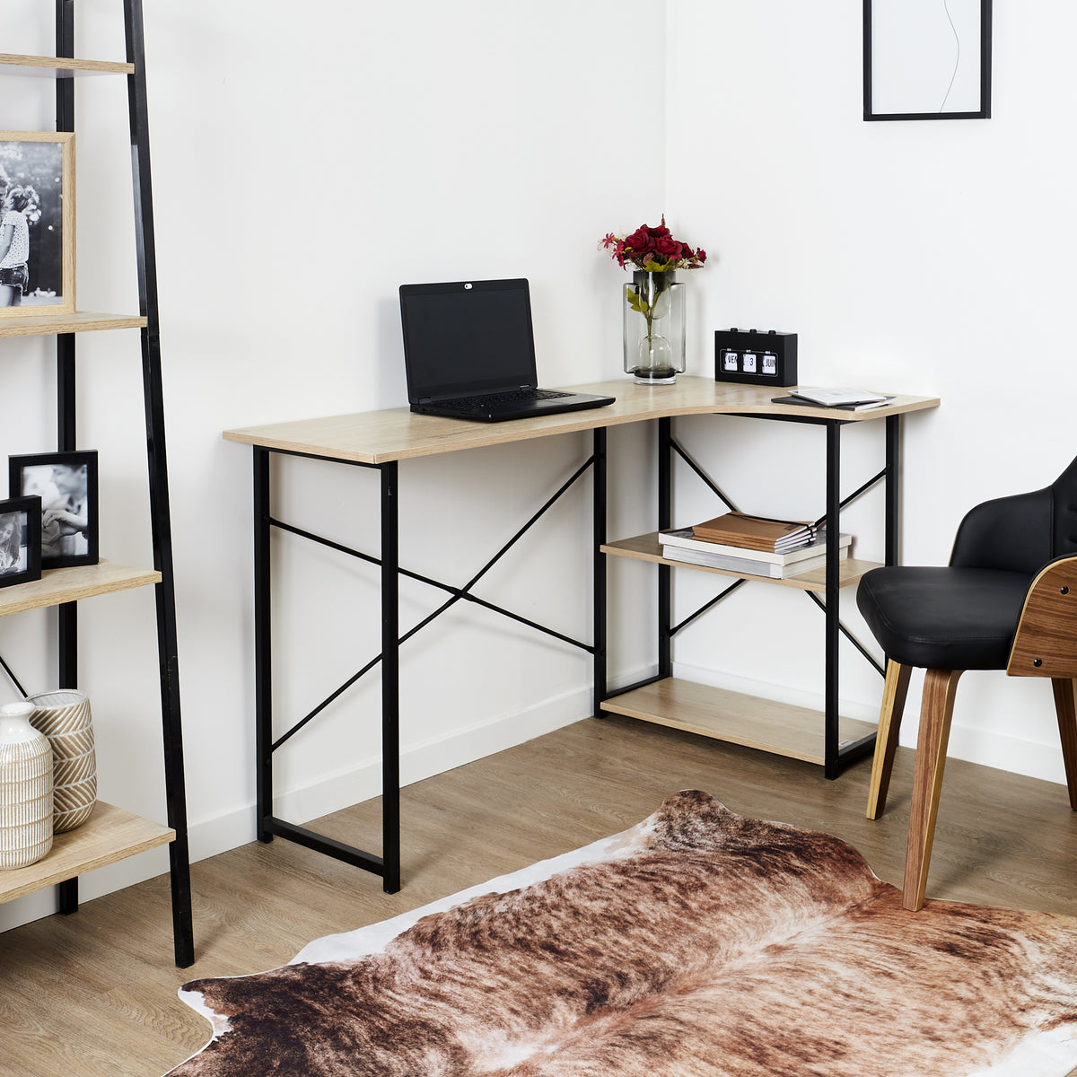 Bureau D Angle Job Noir