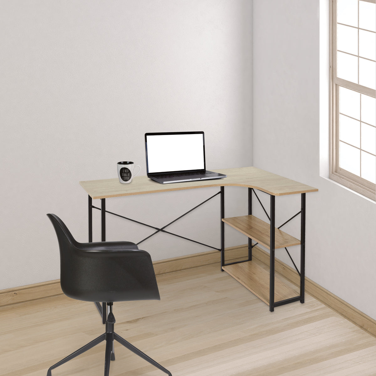 Bureau D Angle Job Noir